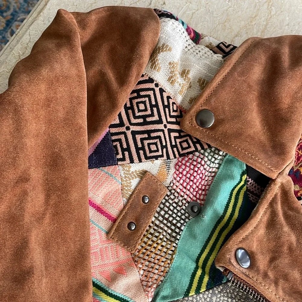 NWOT We The Free Vintage Style Cow Leather Jacket. S. Rare! $950 - Picture 5 of 15